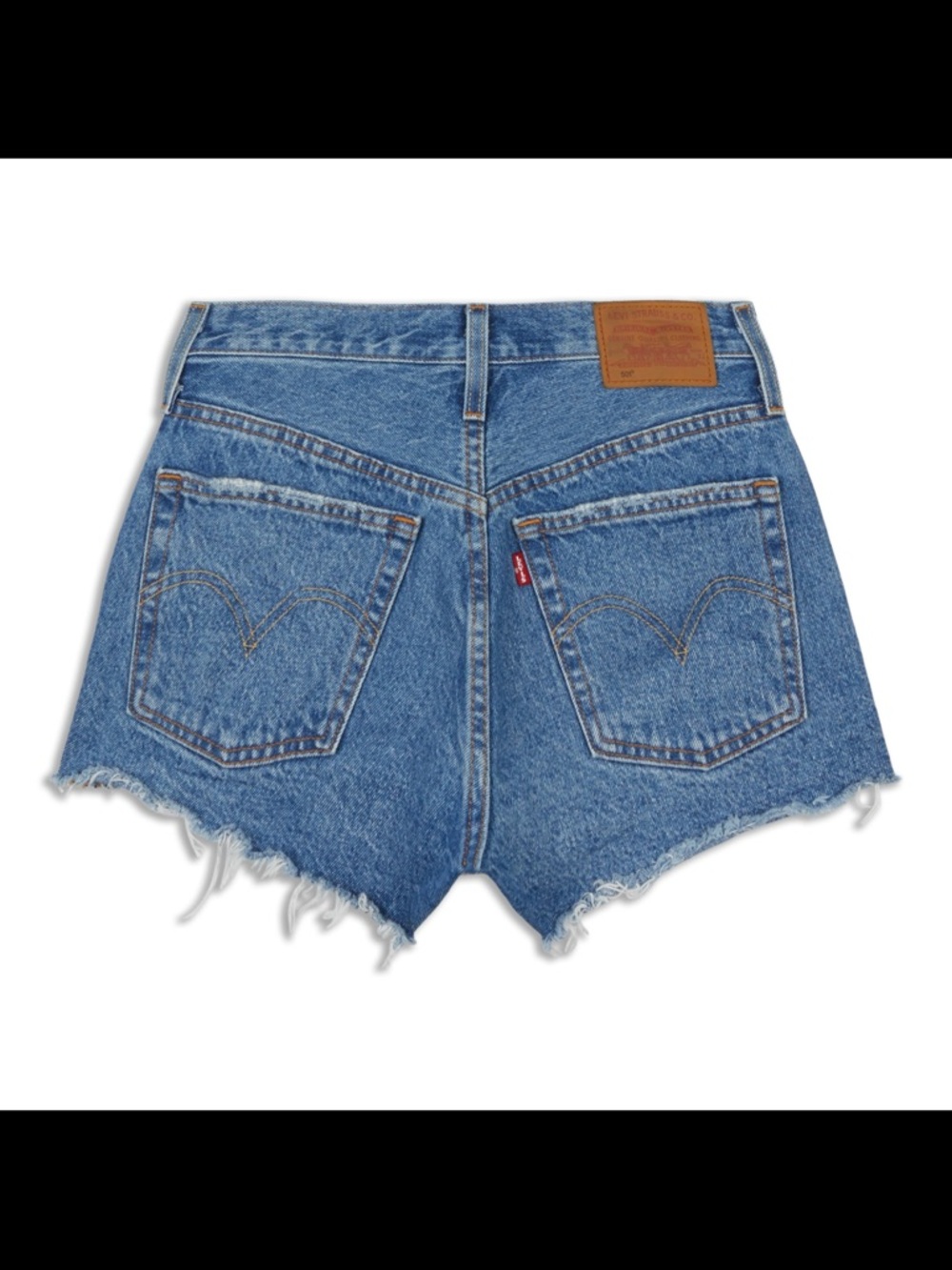 Levi's 501 Distressed Medium Wash Button Fly Cutoff Denim
Jean Shorts